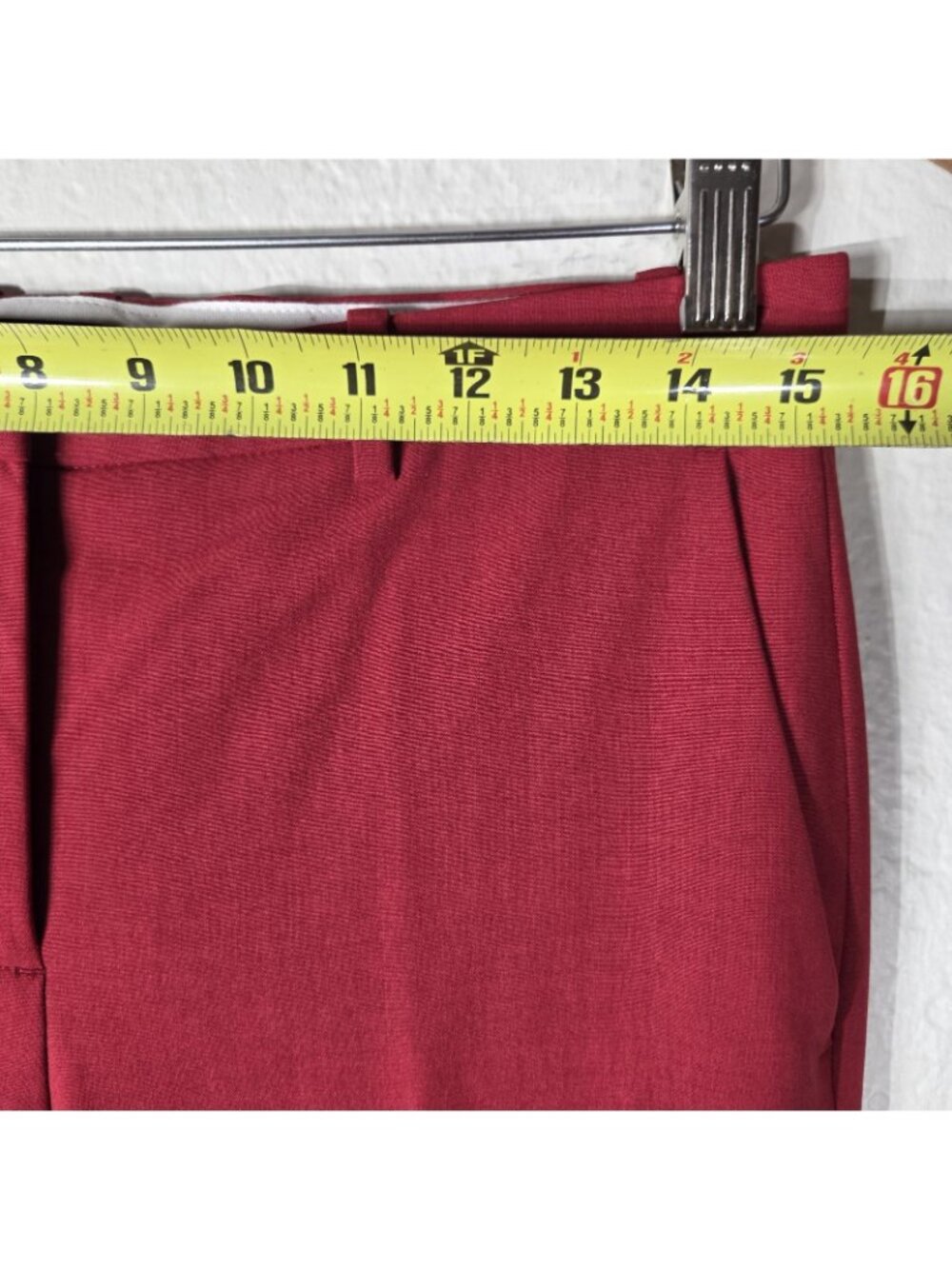 Theory Womens Red Wool Cupro Blend Flared Leg Dress Pants Size 4 Tailored - Picture 11 of 16